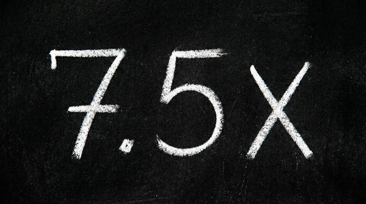 7,5 X